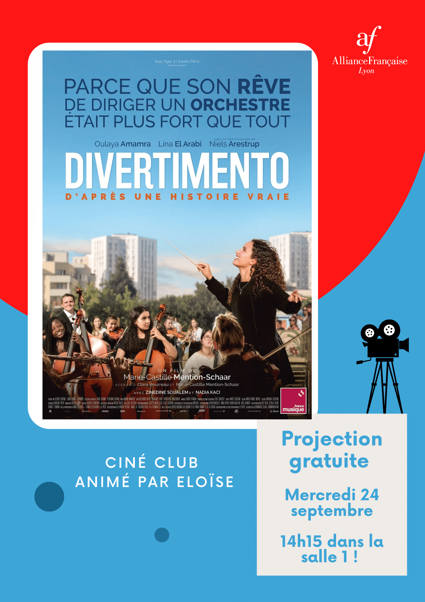 The ciné-club rendez-vous at AFLyon: Divertimento!