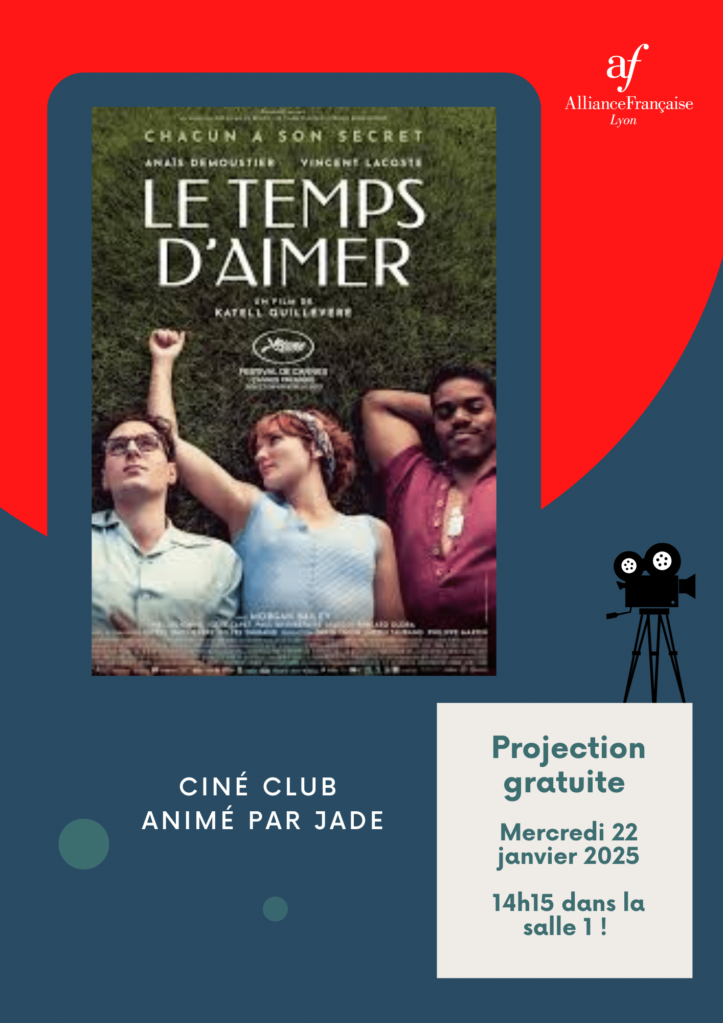 Ciné-club rendez-vous at AFLyon: Le temps d'aimer