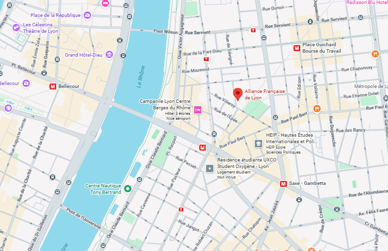 Google Maps Alliance Française de Lyon