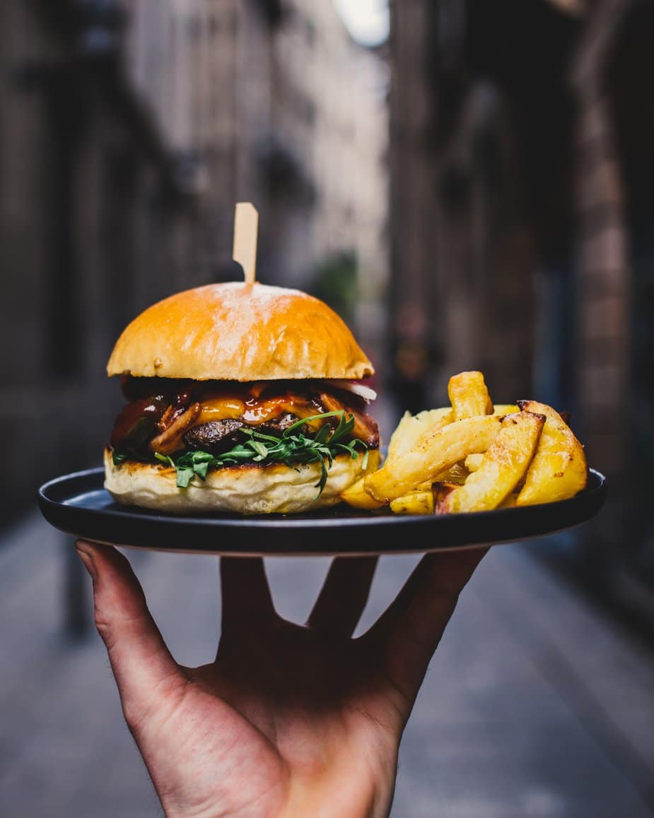 alliance française de lyon, france, cours de français, cours de français à lyon, déjeuner, où manger à lyon, hamburger, frites