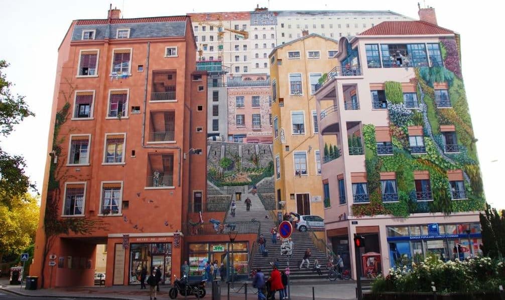 le mur des canuts, lyon, sorties culturelles été 2018, alliance française de lyon, france, cours de français, cours de français à lyon