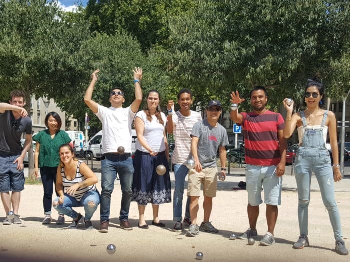 learn french while playing petanque