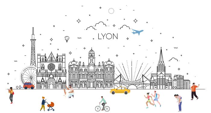The city of Lyon on a human scale